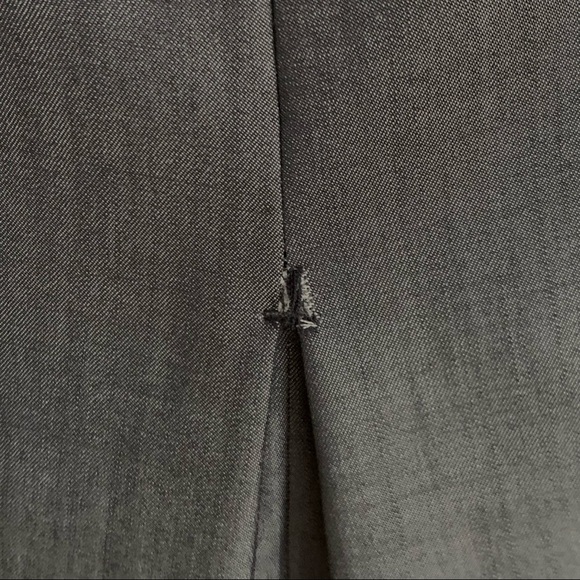 MARLOWE Made in Italy Wool Tailored Suiting Dress Round Neck Grey Short Sleeve - Picture 15 of 16